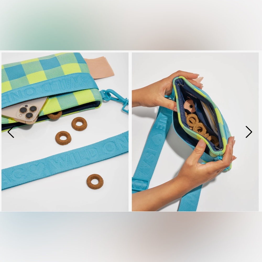 Wild one Isaac Mizrahi dog treat Pouch, cross body, Limited Edition